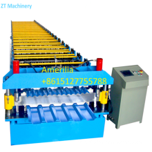 Trapezoidal shape roof sheet roll forming machine